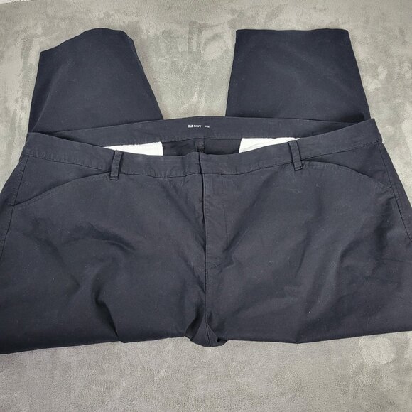 Old Navy Womens Pants 30 Plus Pixie Cropped Straight Leg Black Zip Fly SL36E - Picture 1 of 9